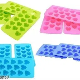 tirth heart shape ice cube tray Multicolor Plastic Ice Cube Tray image 5