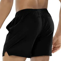 prabaha Pack of 2 Solid Men Black Regular Shorts image 3