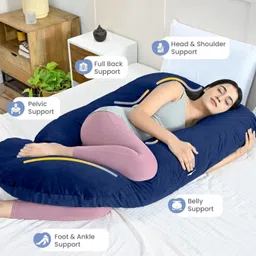 prifarodo Pregnancy G Shape for Pregnant/Maternity Back Pain Relief, HIPS & Belly Support Microfibre Solid Pregnancy Pillow Pack of 1-picture-15