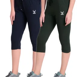 gaa Sporty Women’s Capri Leggings Perfect for Workouts & Outdoor Fun Women Dark Blue, Dark Green Capri-picture-19