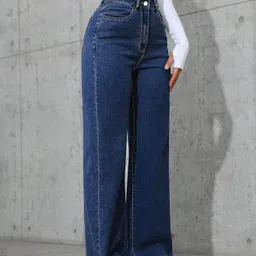 lovely london Women Relaxed Fit High Rise Blue Jeans-picture-12