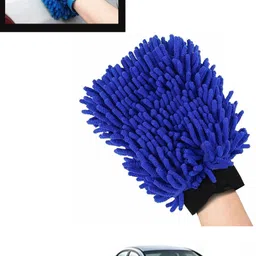 Two Sided Microfiber Cleaning Hand Glove Car Duster -64 Wet and Dry Glove-image-78