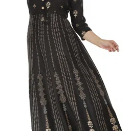 anneiv Floral Print Viscose Rayon Stitched Anarkali Gown image 3