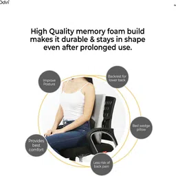 dr. odin BR-01 Back Rest High Ergonomic Lumbar Support Cushion for Posture Correction Supporter image 4