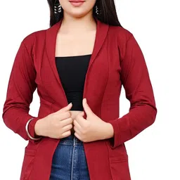 ng store Women Jacket Style Full Sleeve Maroon Shrug-picture-13