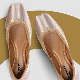 catbird Traditional Lace work Ethnic Jutis Mojari Jutis For Women-picture-16