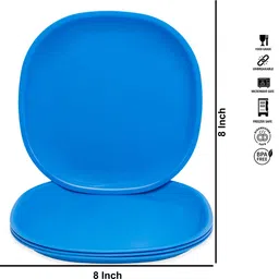 Pack of 16 Melamin GULAAB BY GPE Plastic Dinner Set | Elegant Design for Dining & Gifting Dinner Set image 3