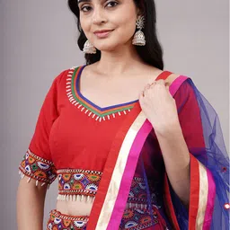 Utsav Fashion Embroidered Thread Work Ready to Wear Lehenga & Blouse With Dupatta image 2