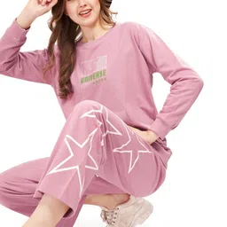 WEET Printed Cotton Sweatshirt With Trouser Co-Ords image 3