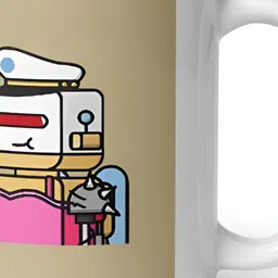 Mr UVD White & Brown Graphic Printed Ceramic Glossy Mug image 2