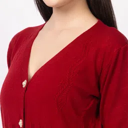 Lory Cable Knit Woollen Longline Cardigan image 5