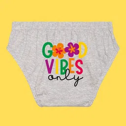 NUSYL Girls Pack Of 4 Printed Snug fit Pure Cotton Basic Briefs image 3