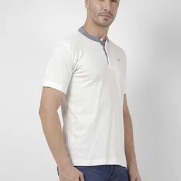 Numero Uno Men Self Design Henley Neck Cotton T-shirt image 4