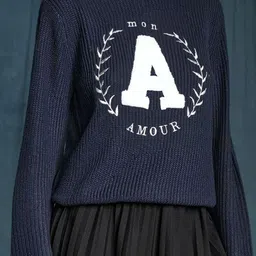 Stylecast X Kotty Women Cotton Typography Printed Pullover image 4