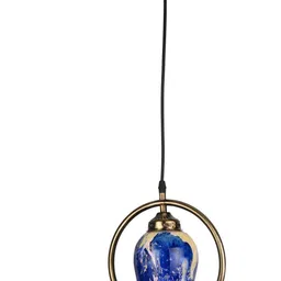 1ST TIME Blue & White Printed Ceiling Lamp-picture-33