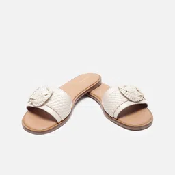 Allen Solly Woman Self Design Open Toe Flats-image-13