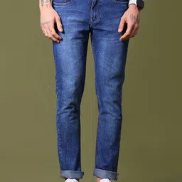 V-Mart Men Slim Fit Mid-Rise Heavy Fade Jeans-image-14