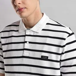 Calvin Klein Jeans Men Striped Polo Collar T-shirt image 3