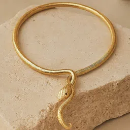 Bohey by KARATCART Gold-Plated Snake Design Necklace-picture-16