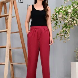 HERE&NOW Women Loose Fit Pleated Trousers-picture-22