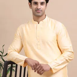 TATTVA Men Embroidered Thread Work Summer Sheers Kurta-picture-15