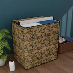 Myntra Elegant Homes Beige & Brown Printed Waterproof Washing Machine Cover With Zip-picture-11