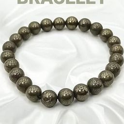 VIBESLE Men Silver Crystals Pyrite Bracelet-picture-47