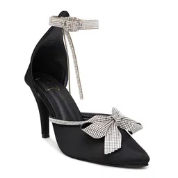 HVNLY BY SHOETOPIA Embellished Bows Pointed Toe Stiletto Pumps image 2