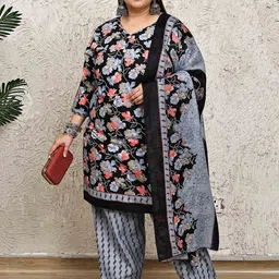 KALINI Women Floral Printed Regular Kurta with Salwar With Dupatta-image-62