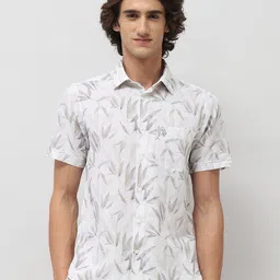 U.S. Polo Assn. Men Tailored Fit Floral Printed Spread Collar Casual Shirt-picture-43