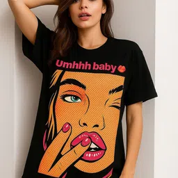 Anikmart Unisex Dri-FIT Graphic Printed Round Neck Cotton Oversized T-shirt-picture-26
