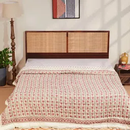 Fabindia Nazm Red Floral Mild Winter 553 GSM Cotton Quilt-picture-25