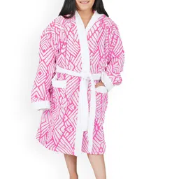 RANGOLI Kids Pink Printed Bathrobe-image-33