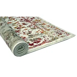 sapana carpet-mats Cream Floral Polypropylene 5 ft X 7 ft Machine Made Carpet image 5