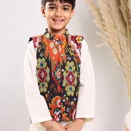 EthIndia Boys Regular Pure Cotton Kurta with Pyjamas image 5