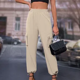 Outzidr Women High-Rise Parachute Trousers image 3