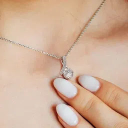 Rakva Women White Necklace and Chains image 5