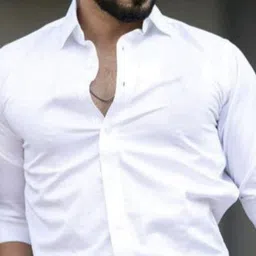 EARNSHAW Men Solid Spread Collar Cotton Formal Shirt image 2