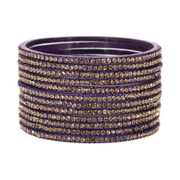 Only Offers Set Of 12 Stone Studded Glass Bangle image 2