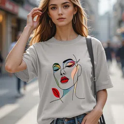 CLAFOUTIS Graphic Printed Round Neck Cotton Oversized T-Shirt-picture-40