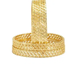 PRIVIU Set Of 4 Gold Plated Bangles image 5