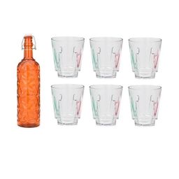SOMIL Orange Glass Airtight Can Bottle-picture-43