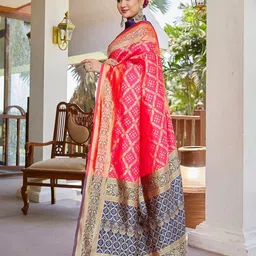 Lookmark Woven Design Zari Banarasi Saree image 2