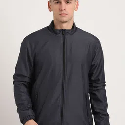 Turtle Men Geometric Windcheater and Water Resistant Open Front Jacket-picture-39