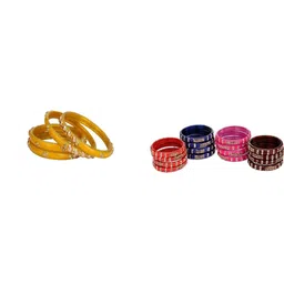 SOMIL Set Of 20 Artificial Stones & Beads Bangles-image-7