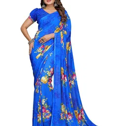 Moda Rapido Floral Poly Georgette Saree-picture-23