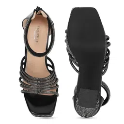Truffle Collection Embellished PU Platform Sandals image 5