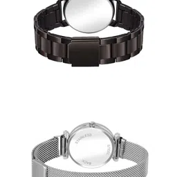 Miss Perfect Women Pack Of 2 Textured Dial & Bracelet Style Straps Analogue Watch PayM227 image 2