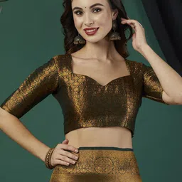 HI FI NX Ethnic Motifs Zari Pure Silk Kanjeevaram Saree image 2