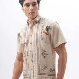 HAMPTONS Cotton Linen Embroidered Casual Shirt image 4